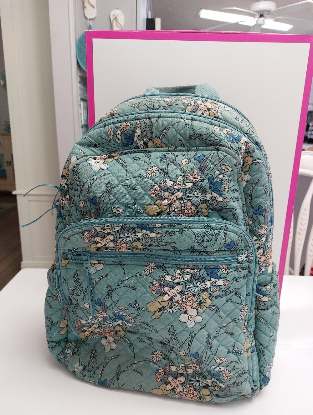Vera Bradley Campus Backpack Sunlit Garden Sage
